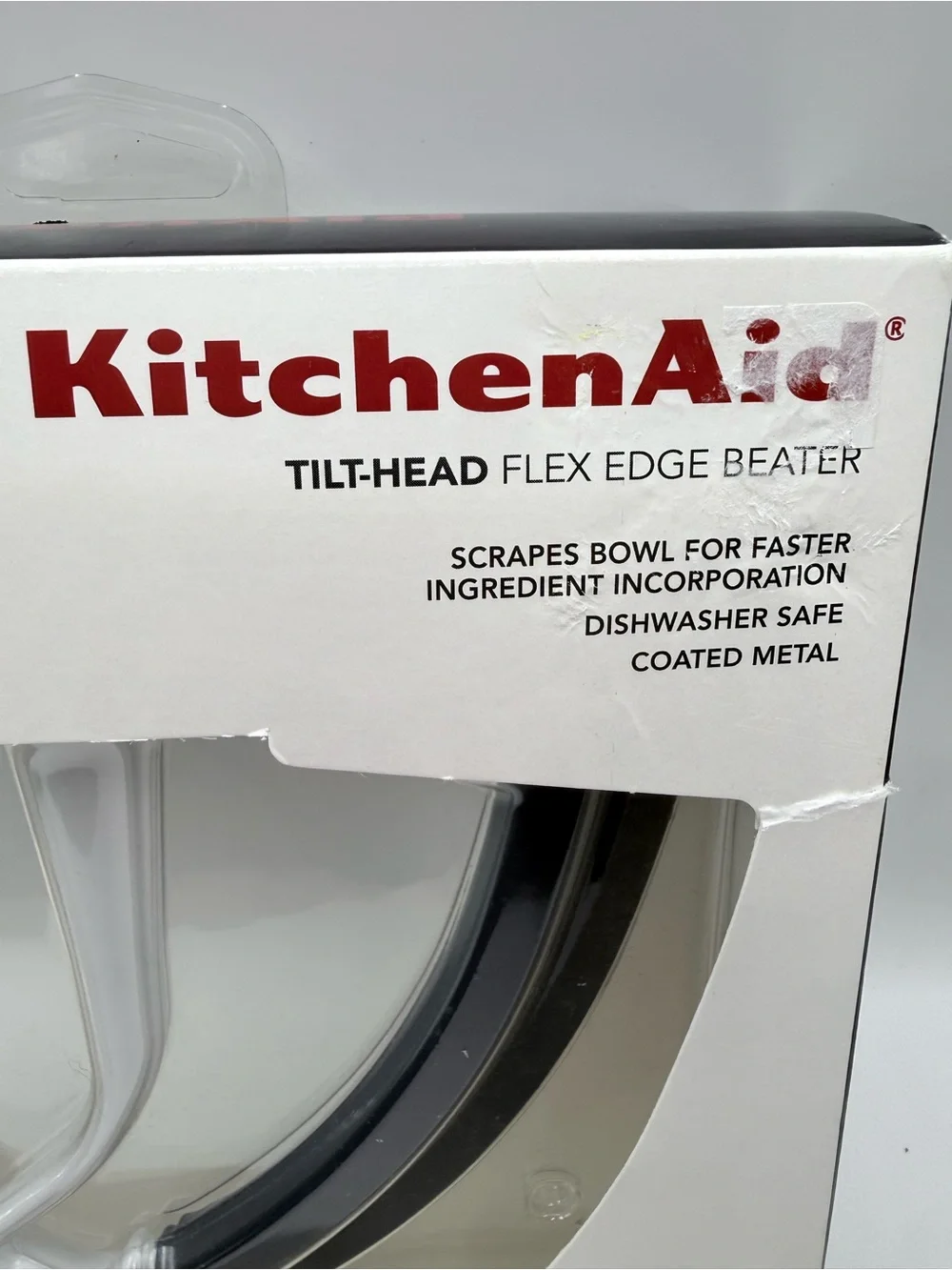 New KitchenAid KFE5T Flex Edge Beater Attachment for 4.5 & 5 Qt Tilt-Head Mixers